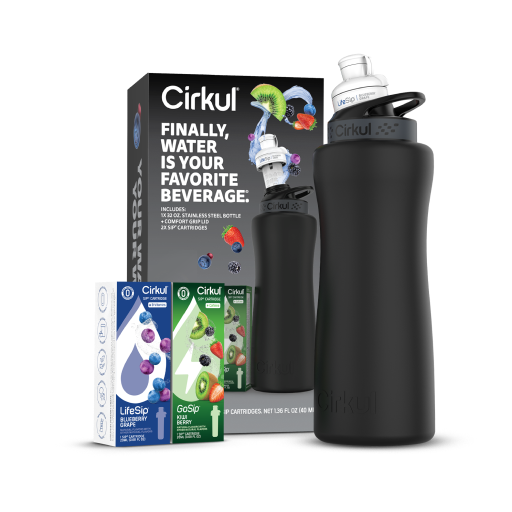 32oz. Matte Black Stainless Steel Bottle Starter Kit I8